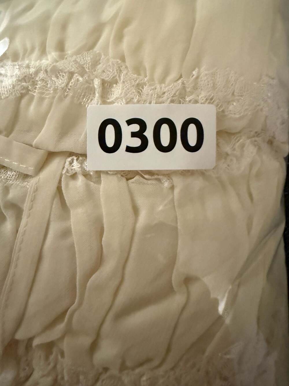 Thirty Thirty L/A Cream Ruffled Chiffon Crop Top and Maxi Skirt Two-Piece Set - Picture 8 of 8